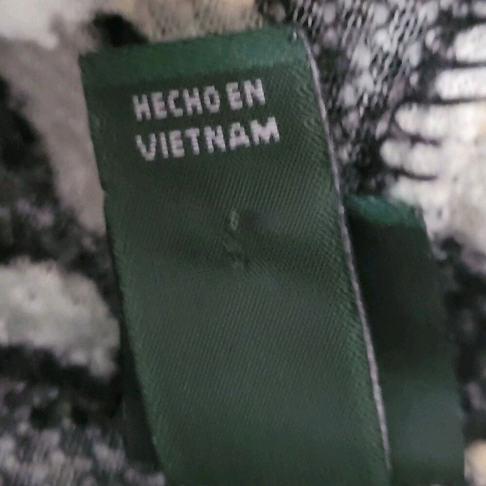 Wild Fable Cropped Hoodie Womens M Black White Animal Print Fleece Pullover - Picture 11 of 12